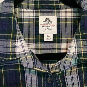 J Crew Thomas Mason London Plaid shirt
